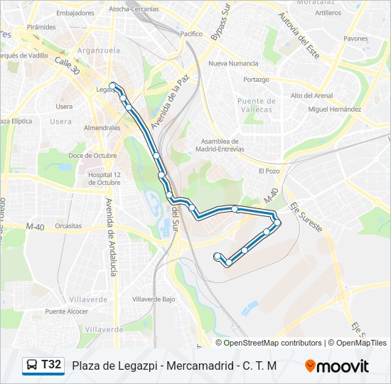 T32 Bus Line Map