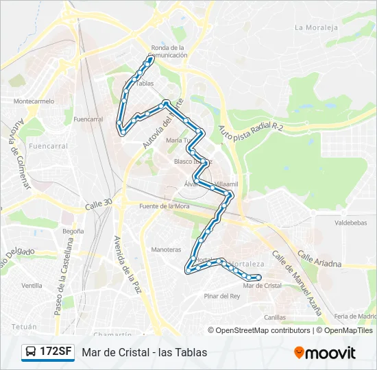 172SF Bus Line Map