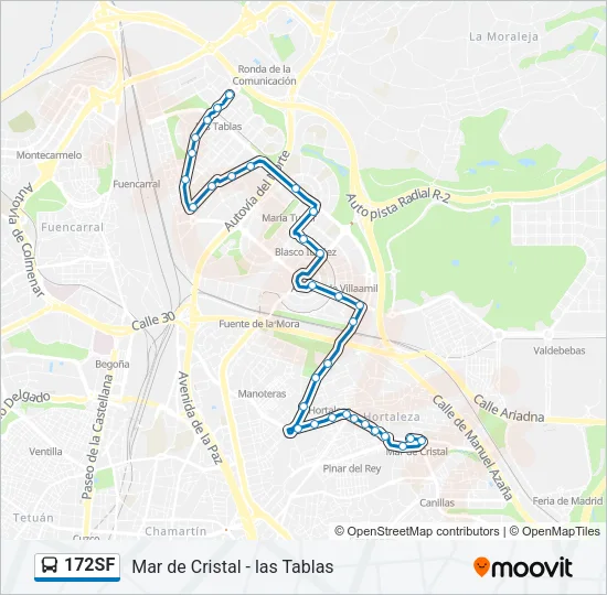172SF Bus Line Map