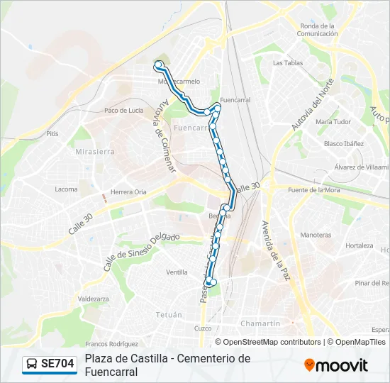 SE704 Bus Line Map
