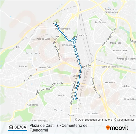 SE704 Bus Line Map