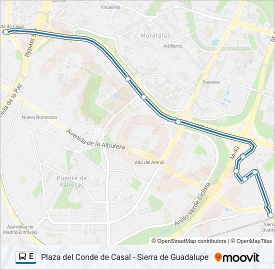 E Bus Line Map