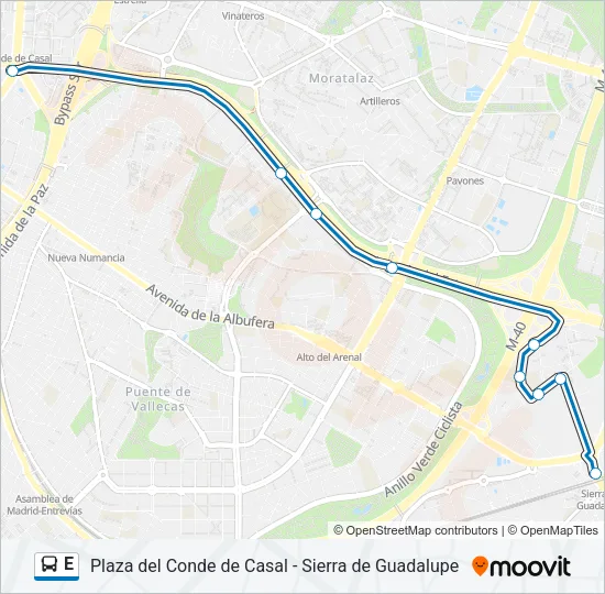 E Bus Line Map