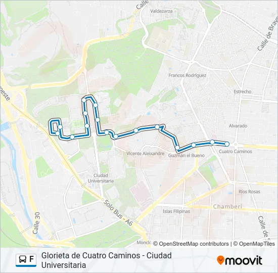 F Bus Line Map