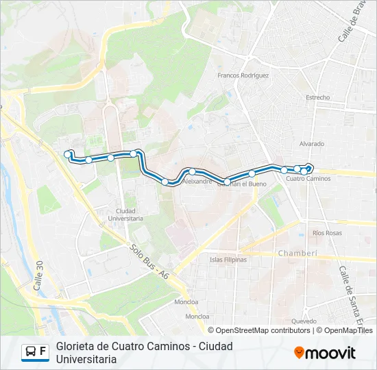 F Bus Line Map