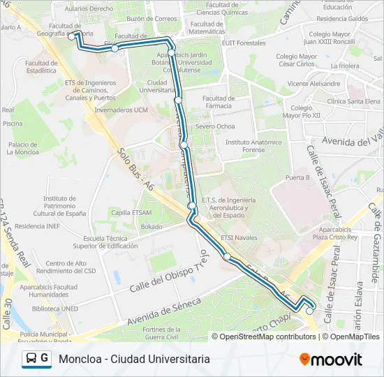 G Bus Line Map