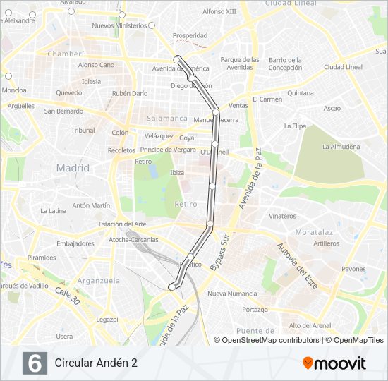 M-6 Metro Line Map
