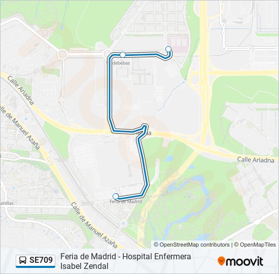 SE709 bus Mapa de línia