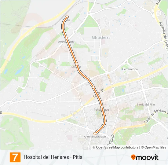 M-7 Metro Line Map