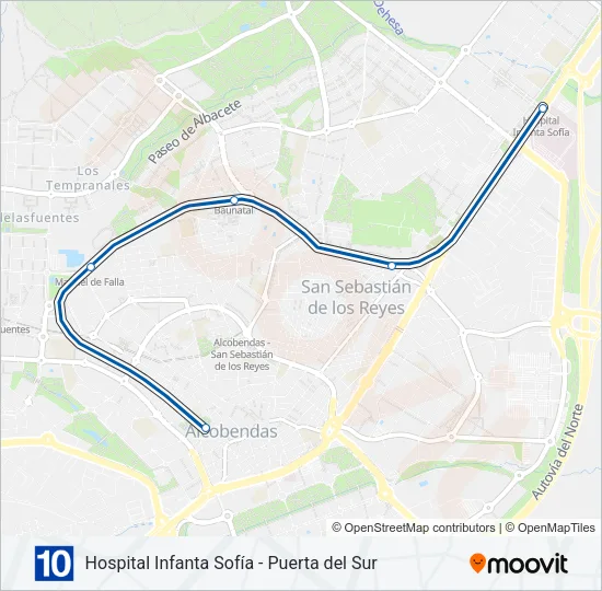 M-10 Metro Line Map