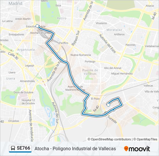SE766 Bus Line Map
