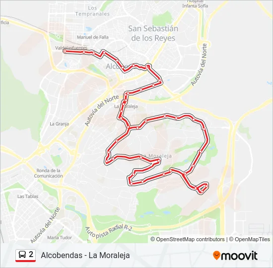 2 Bus Line Map
