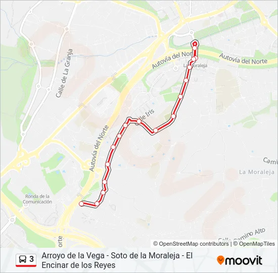 3 Bus Line Map