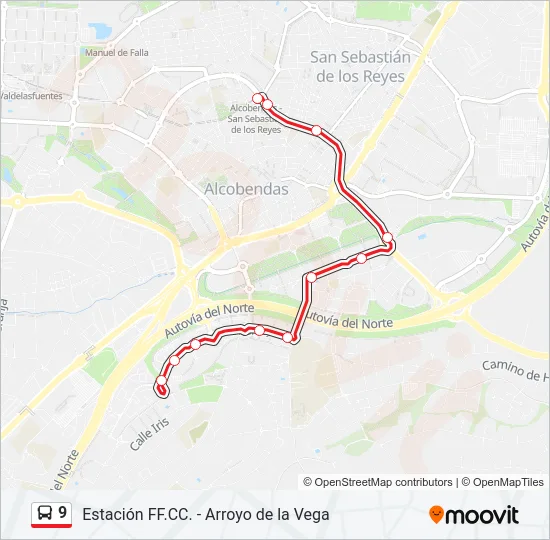 9 Bus Line Map
