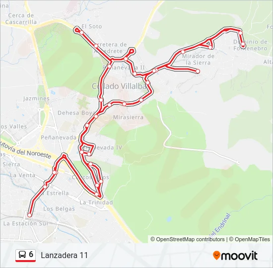 6 Bus Line Map