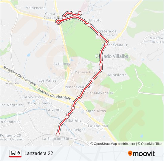 6 Bus Line Map