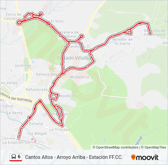 6 Bus Line Map