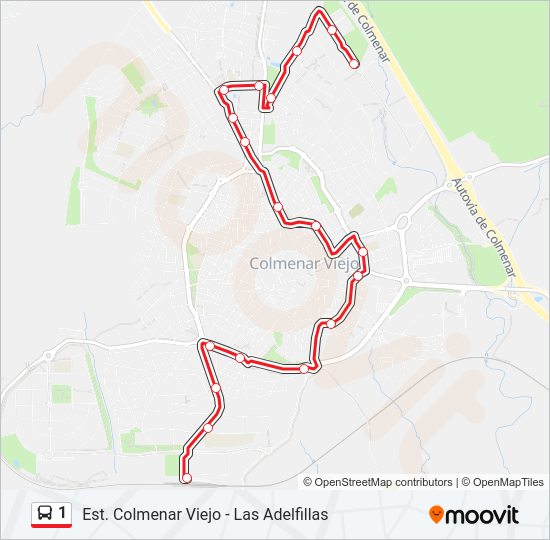 1 Bus Line Map
