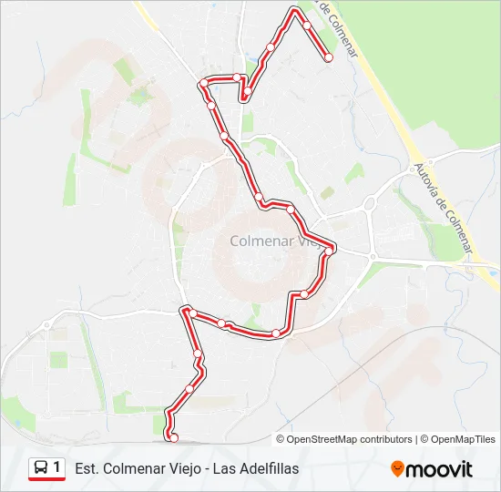 1 Bus Line Map