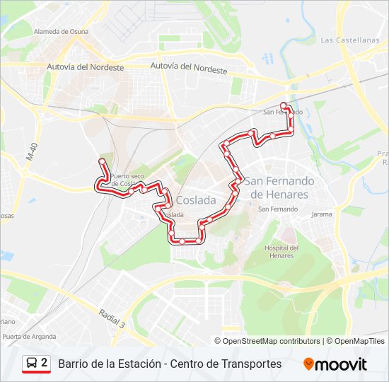 2 Bus Line Map