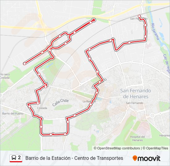 2 Bus Line Map
