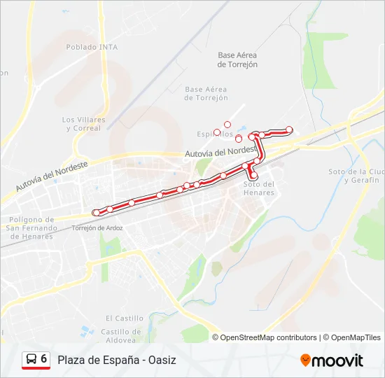 6 Bus Line Map