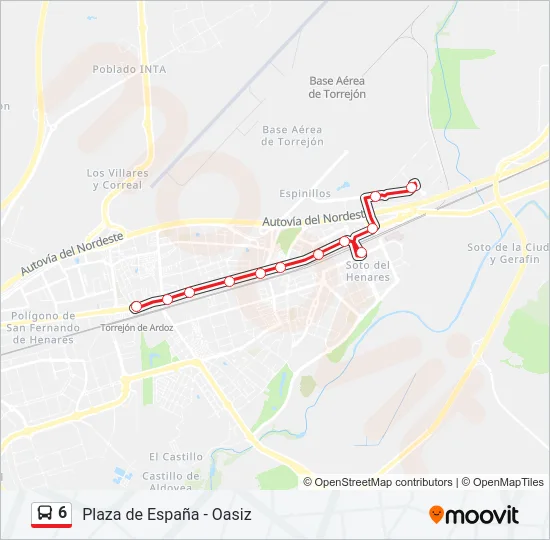 6 Bus Line Map