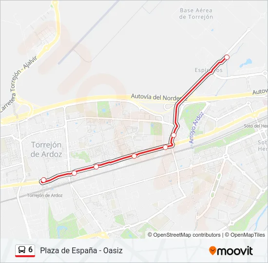6 Bus Line Map