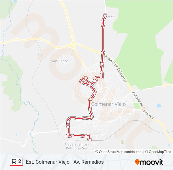 2 Bus Line Map