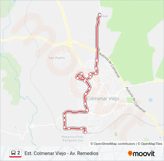 2 Bus Line Map