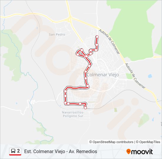 2 Bus Line Map