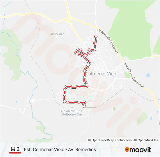 2 Bus Line Map