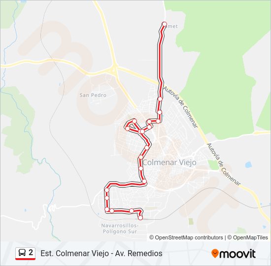 2 Bus Line Map