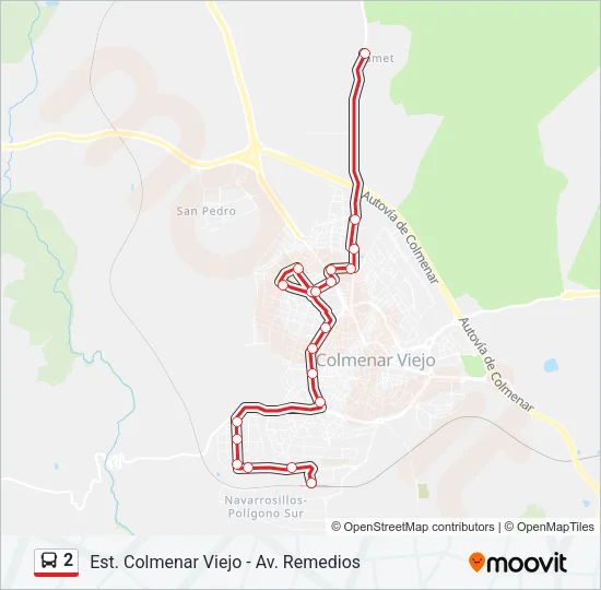 2 Bus Line Map