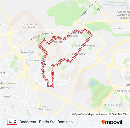 2 Bus Line Map