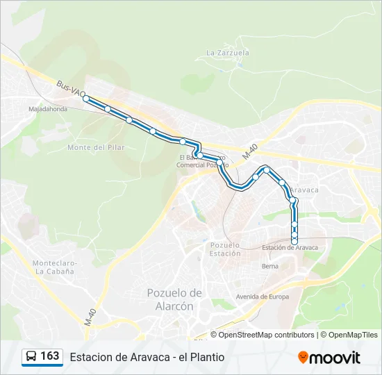 163 Bus Line Map