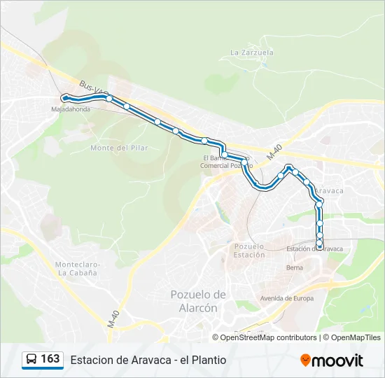 163 Bus Line Map