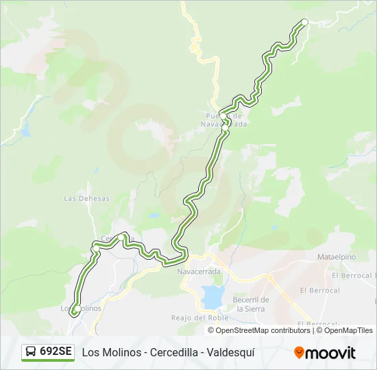 692SE Bus Line Map