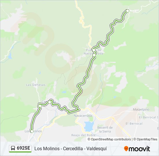 692SE bus Line Map