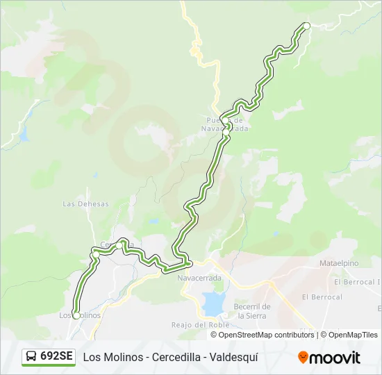 692SE Bus Line Map
