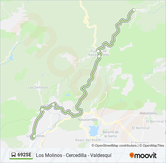 692SE bus Line Map