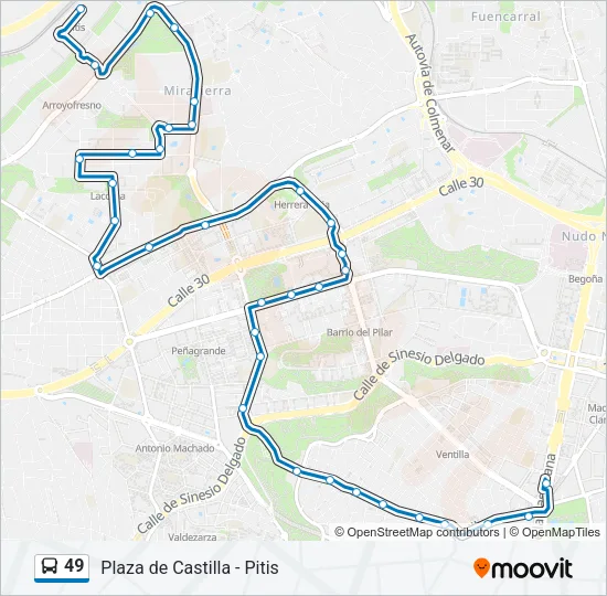 49 Bus Line Map