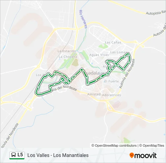 L5 Bus Line Map
