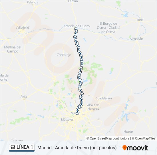 LÍNEA 1 bus Line Map