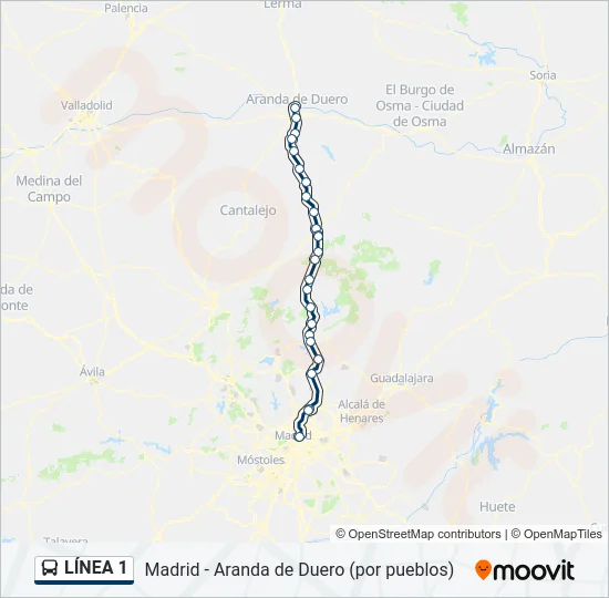LÍNEA 1 Bus Line Map