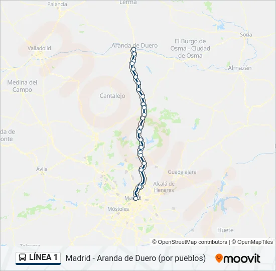 LÍNEA 1 Bus Line Map