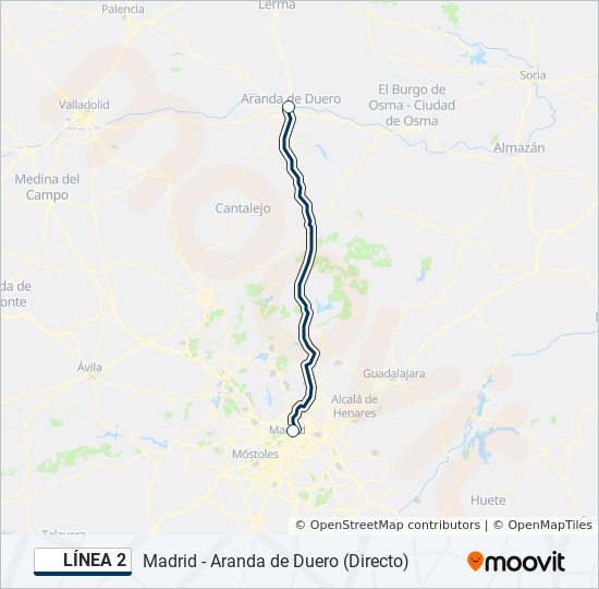 LÍNEA 2 bus Line Map