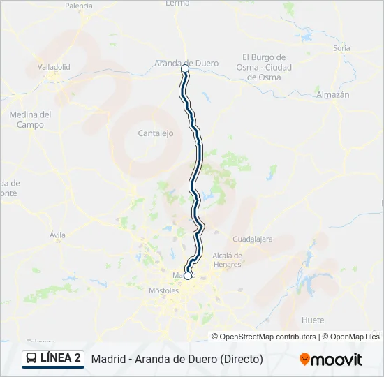 LÍNEA 2 Bus Line Map
