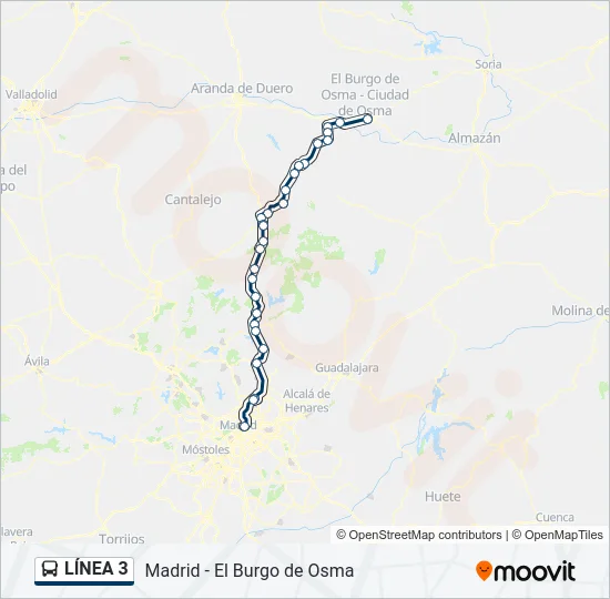 LÍNEA 3 Bus Line Map