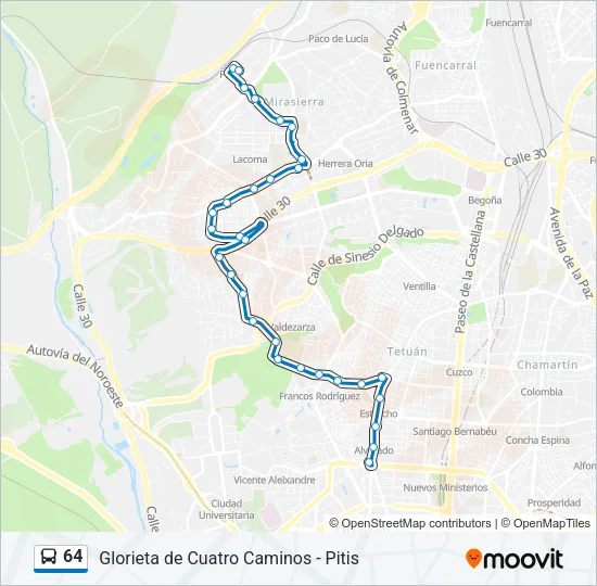 64 Bus Line Map